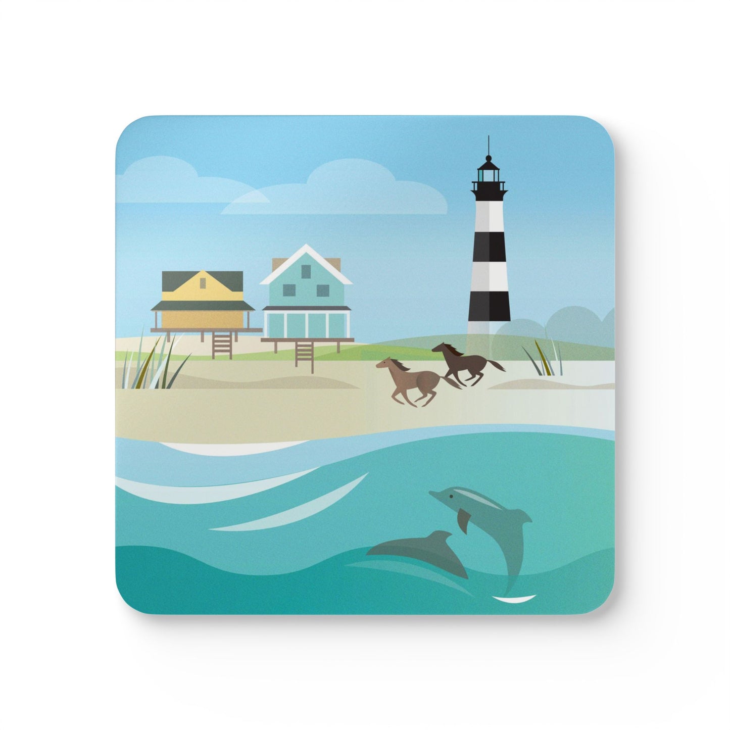 Outer Banks Corkwood Coaster Set