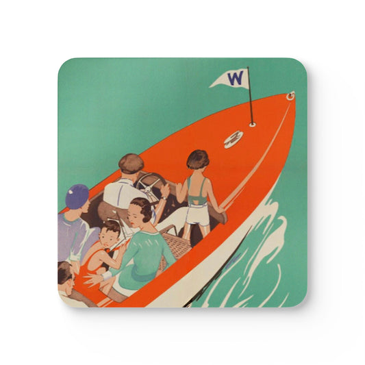 Lake Winnipesaukee Vintage Coaster Set