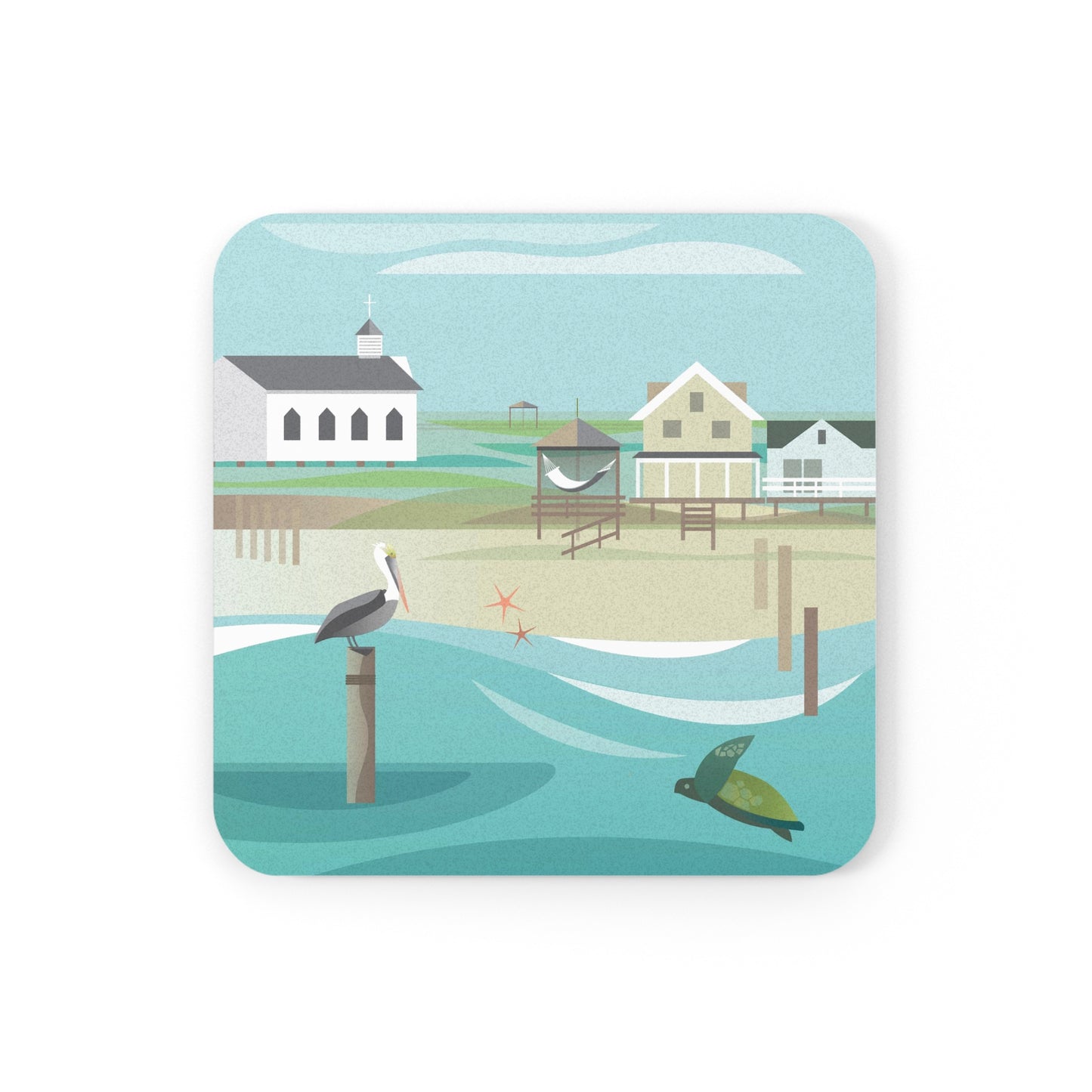 Pawleys Island Cork Back Coaster