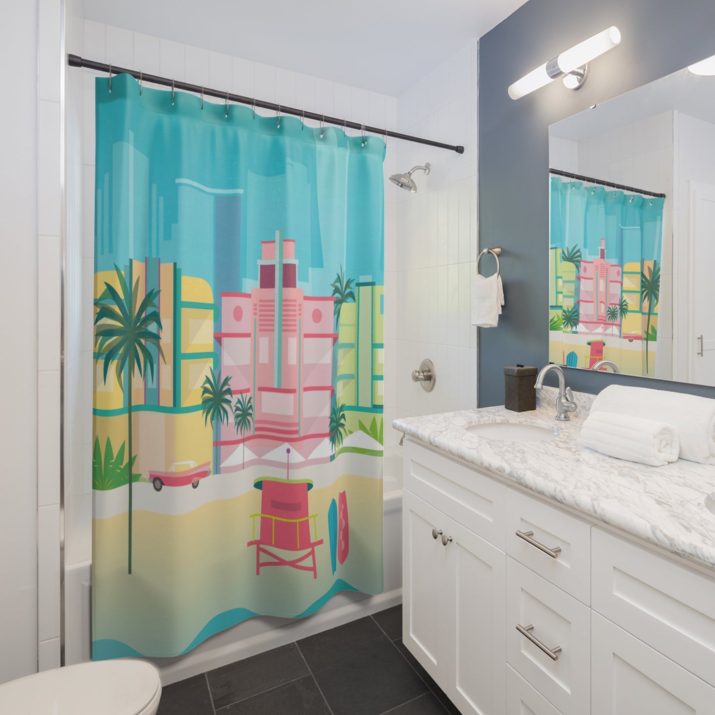 Miami Beach Shower Curtain