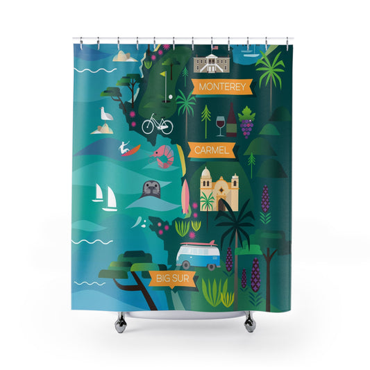 Monterey + Carmel Shower Curtain