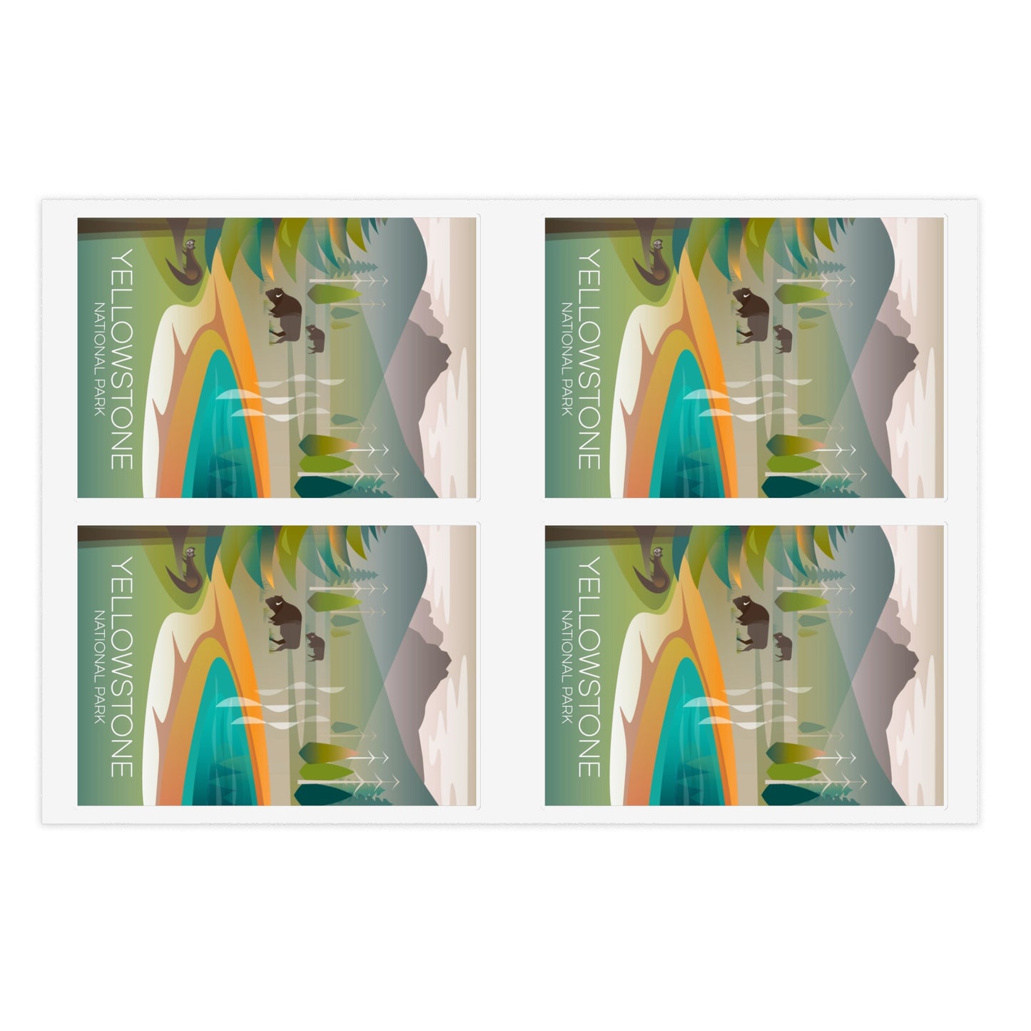 Yellowstone National Park Grand Prismatic Sticker Sheet