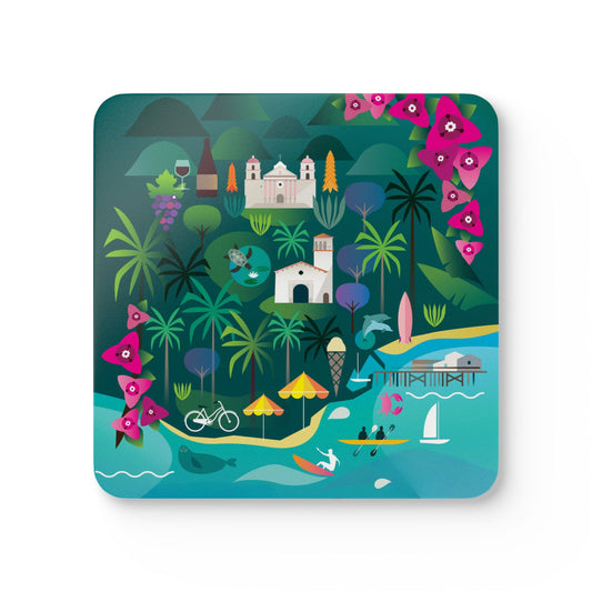 Santa Barbara Corkwood Coaster Set