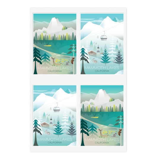 Feuilles d’autocollants de l’assortiment de Mammoth Lakes