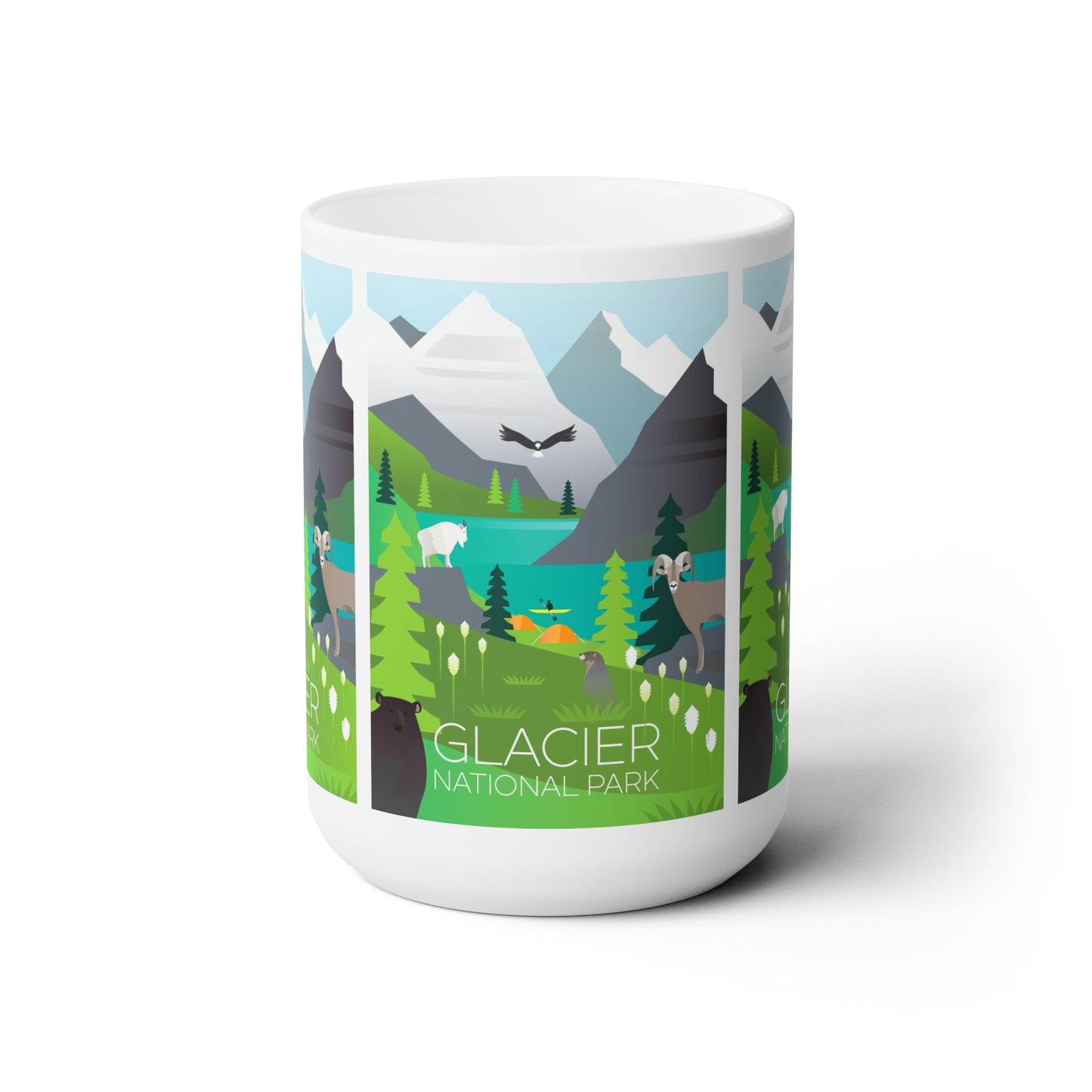 Glacier National Park Ceramic Mug 11oz or 15oz