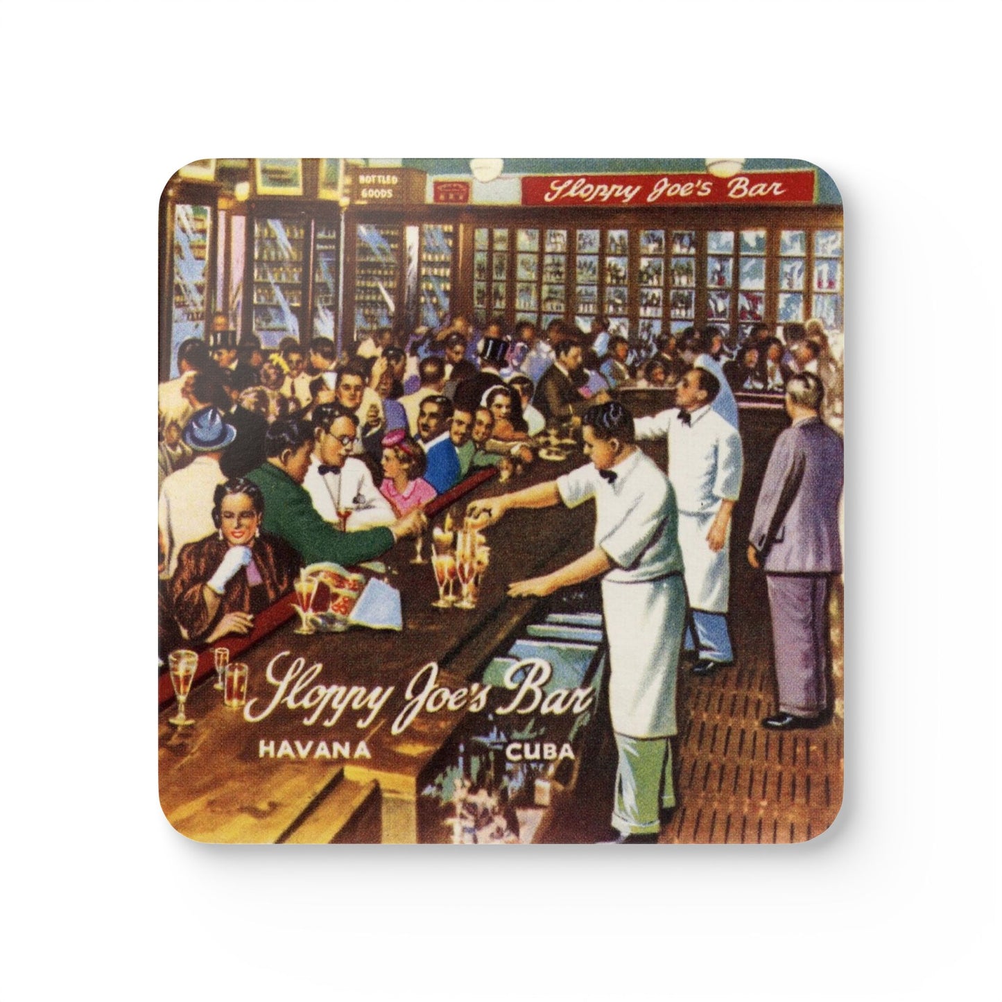 Sloppy Joe's Bar, Havana Vintage Corkwood Coaster Set