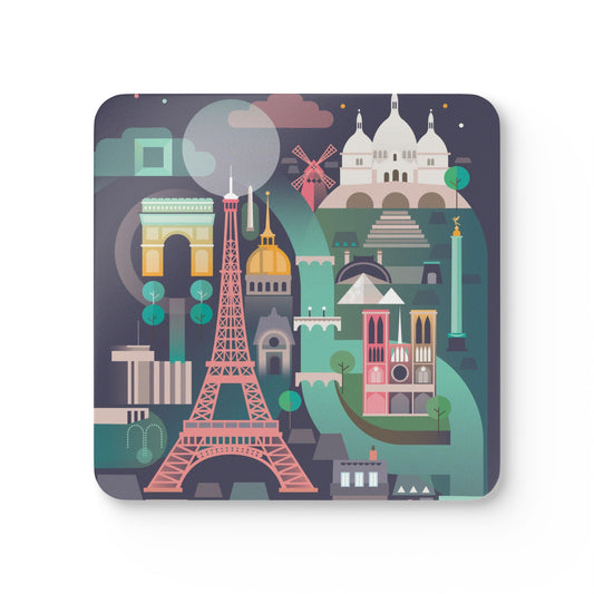 Paris Corkwood Coaster Set