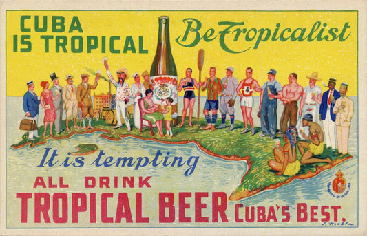 Cuba Tropical Beer Vintage Postcard