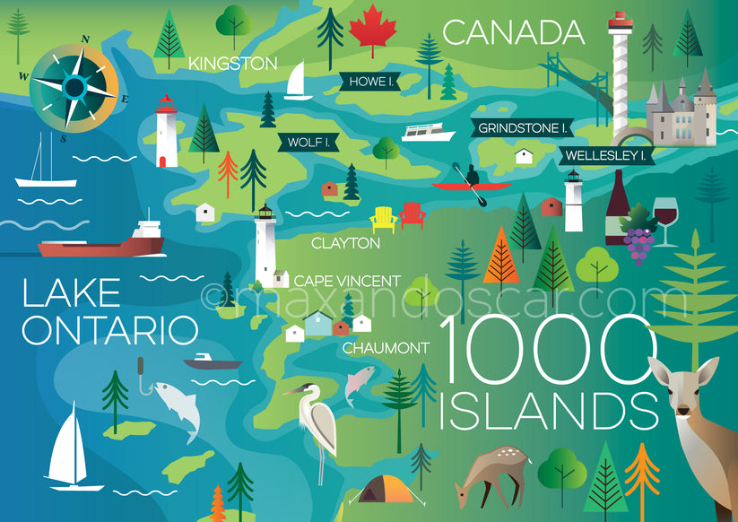 1000 ISLANDS PRINT – Max & Oscar