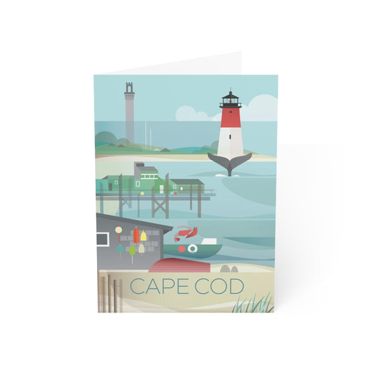 Cape Cod Folded Matte Notecards + Envelopes (10pcs)