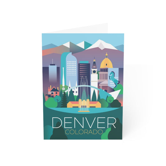 Denver Folded Matte Notecards + Envelopes (10pcs)