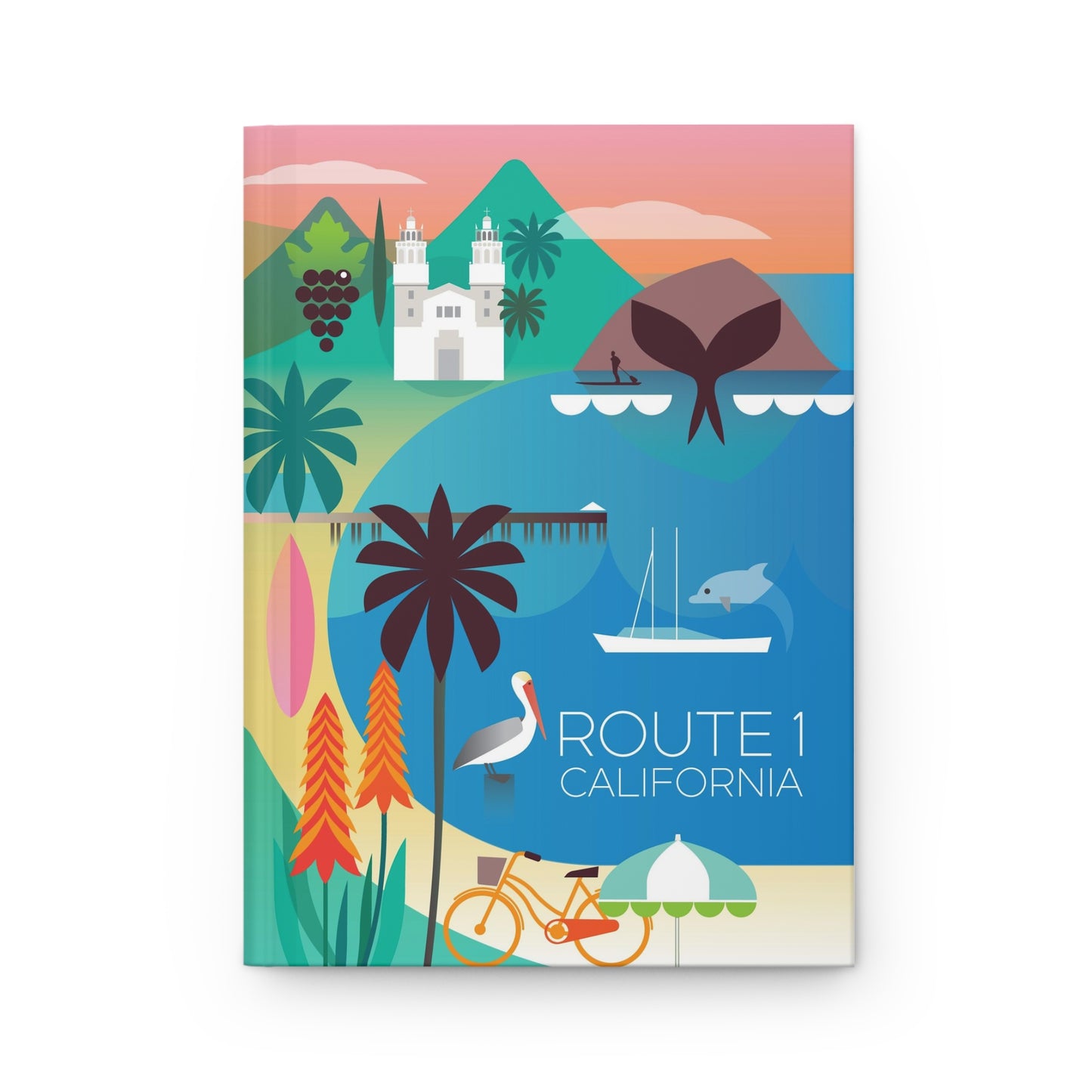 Route 1 Hardcover-Tagebuch