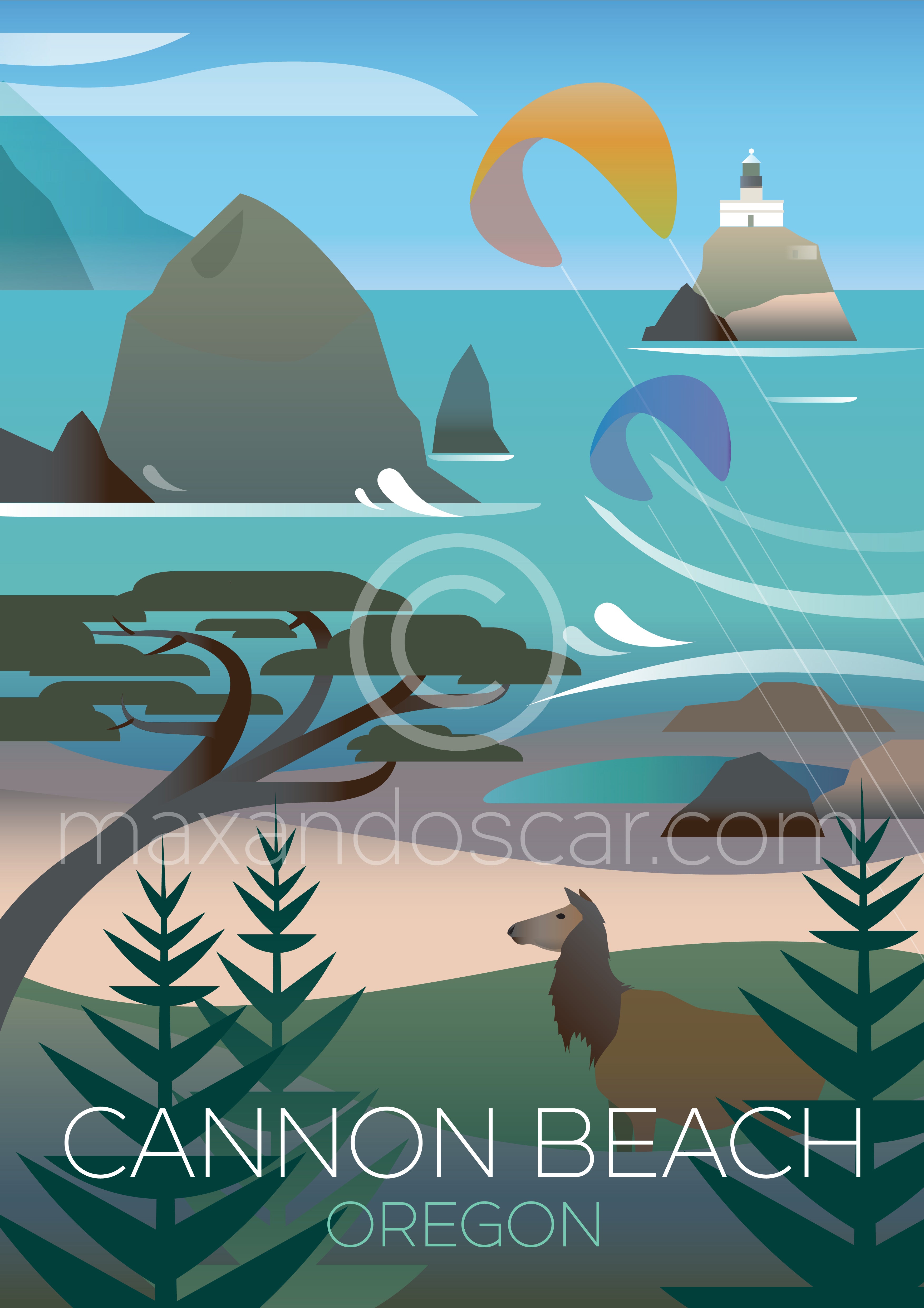 CANNON BEACH, OREGON PRINT – Max & Oscar