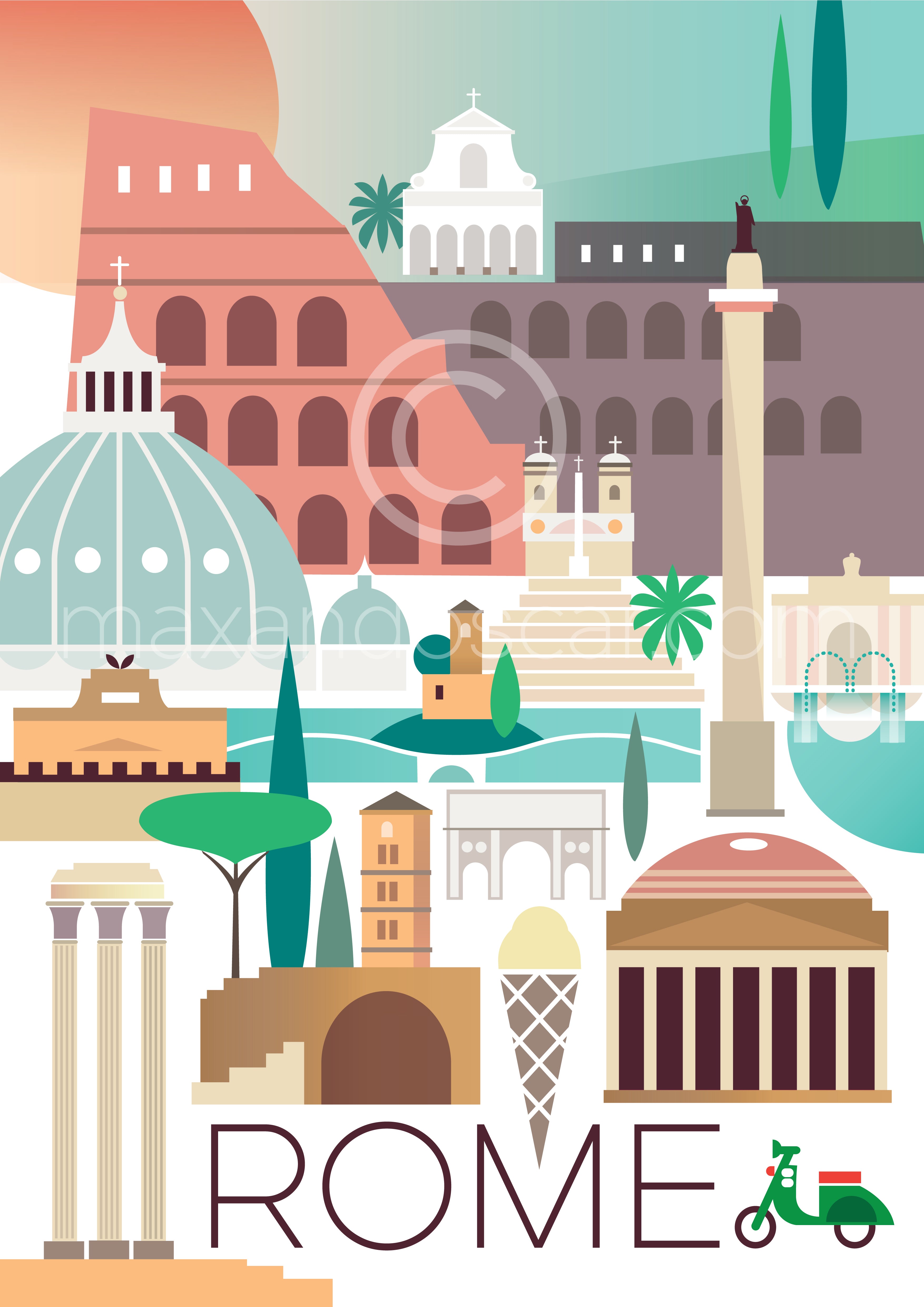 ROME PRINT – Max & Oscar