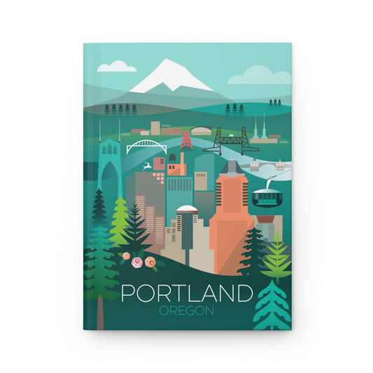 Portland, Oregon Hardcover Journal