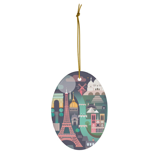 Paris Ceramic Ornament